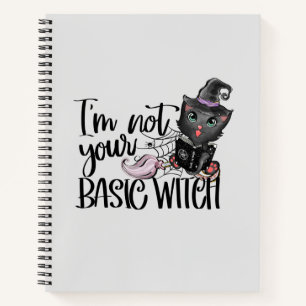 Ich bin nicht deine Grundhexe - Schwarze Katze Notizbuch