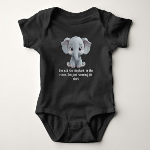 Ich bin nicht der Elefant im Zimmer Baby Strampler