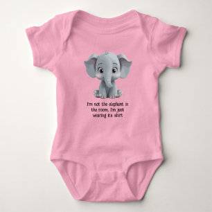 Ich bin nicht der Elefant im Zimmer Baby Strampler