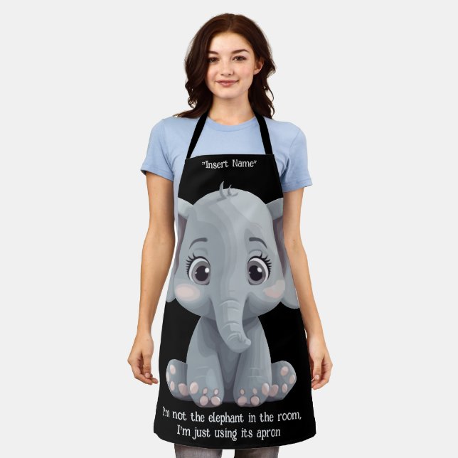 Ich bin nicht der Elefant im Zimmer Schürze (Getragen)