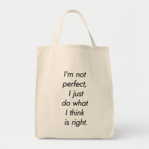 Ich bin nicht die perfekte Tasche für ein Lebensmi