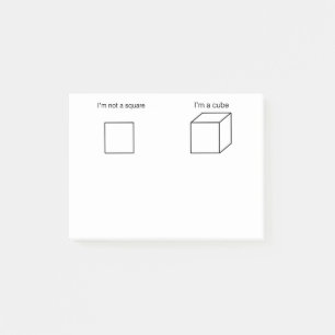 Ich bin nicht ein Quadrat Post-it Klebezettel