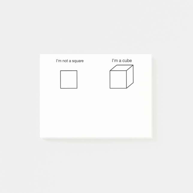 Ich bin nicht ein Quadrat Post-it Klebezettel (Vorderseite)