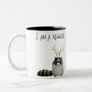Ich bin nicht ein Racoon (für rechtshändiges) Zweifarbige Tasse