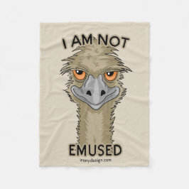 Ich bin nicht Emused lustige Beige des Fleecedecke