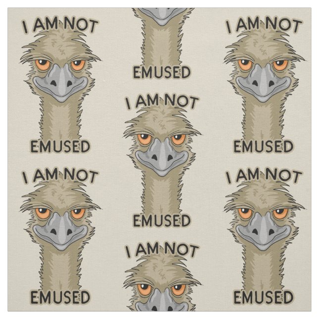 Ich bin nicht Emused lustige Beige des Stoff (Muster)