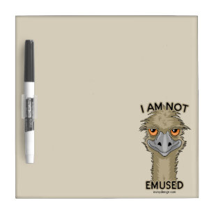 Ich bin nicht Emused lustiges Emu-Wortspiel Memoboard