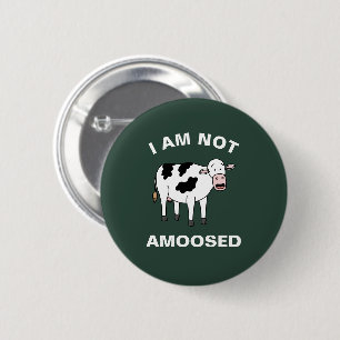 Ich bin nicht erstaunt Funny Farm Animal Cow Pub Button