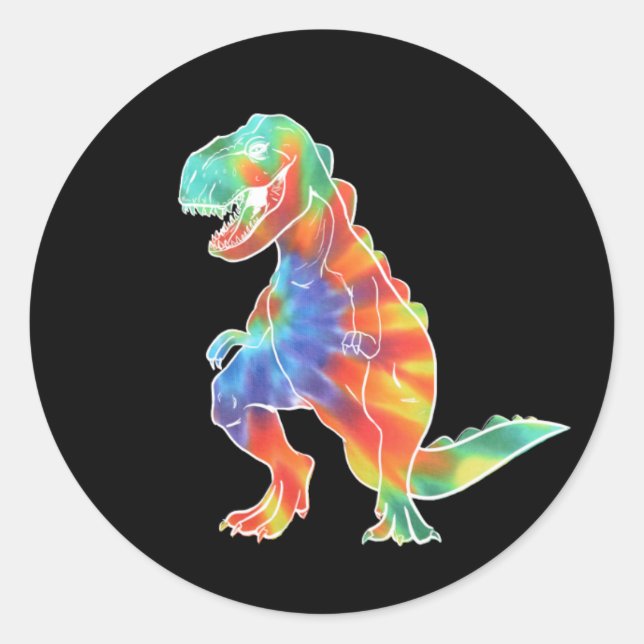 ICH BIN NICHT EXTINCT Dinosaur Logo-Aufkleber Runder Aufkleber (Vorderseite)