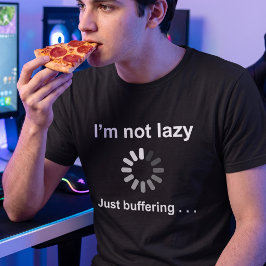 Ich bin nicht faul - gerade abdämpfend - T-Shirt