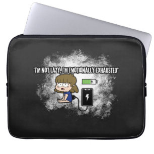 Ich bin nicht faul, ich bin emotional erschöpft - laptopschutzhülle