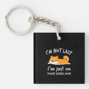 Ich bin nicht faul, nur im Lazy-Modus Shiba Dog Schlüsselanhänger