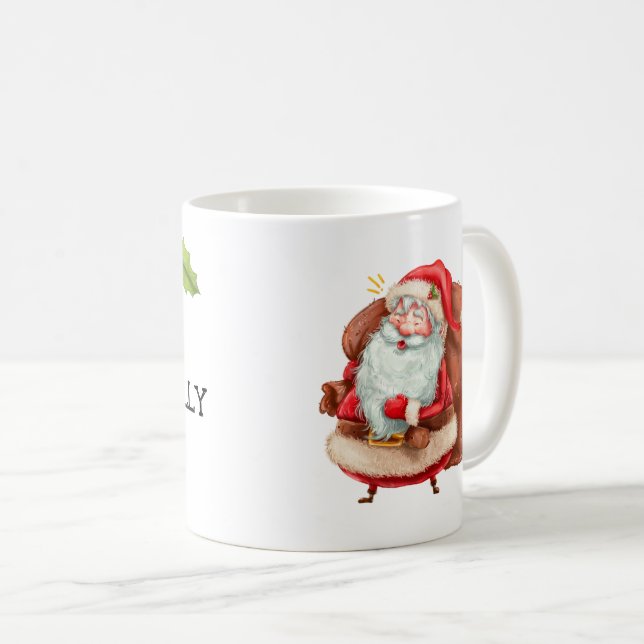Ich bin nicht fett, ich bin Holly Jolly Kaffeetasse (VorderseiteRechts)