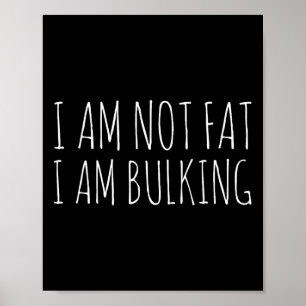 Ich bin nicht fett, ich schreibe Fitness Bodybuild Poster