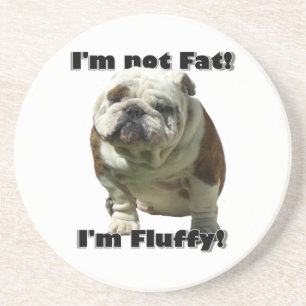 Ich bin nicht fette Bulldogge Untersetzer