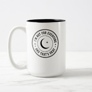 Ich bin nicht für jeden T-Shirt – Vintage-Mond-Abz Zweifarbige Tasse