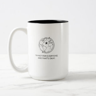 Ich bin nicht für jeden – Weltbummler-Mentalität Zweifarbige Tasse