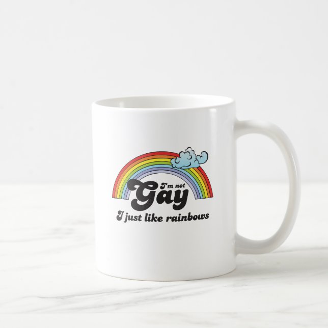 Ich bin nicht Gay dunkel Kaffeetasse (Rechts)