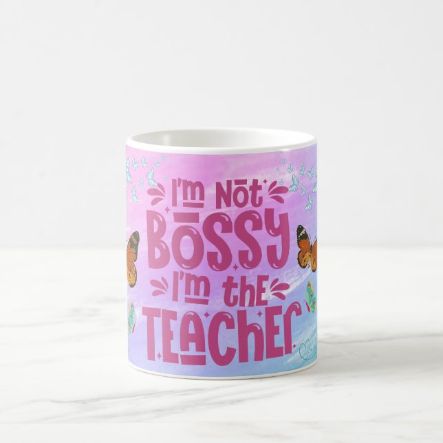 Ich bin nicht herrisch, ich bin die Lehrerin Kaffeetasse (Mittel)