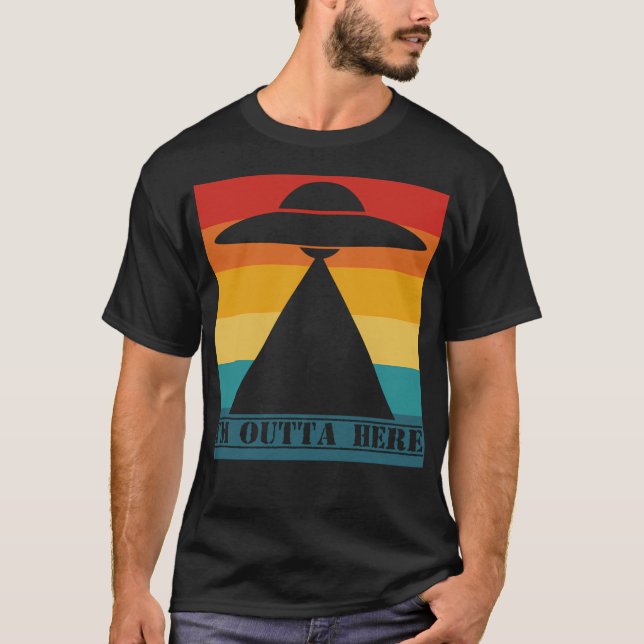 Ich bin nicht hier - Ufo fliegt Saucer T-Shirt (Vorderseite)
