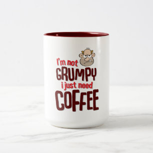 ich bin nicht ich benötige gerade Kaffee mürrisc Zweifarbige Tasse