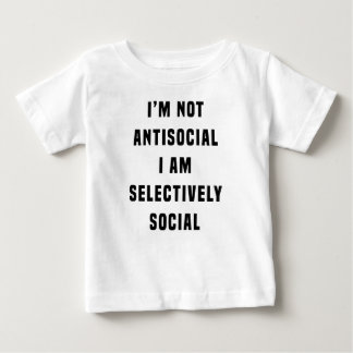 Ich bin nicht, ich bin selektiv soziales baby t-shirt