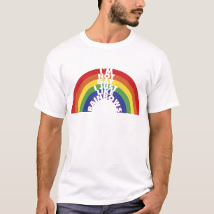 Ich bin nicht, ich mag gerade Regenbogen T-Shirt