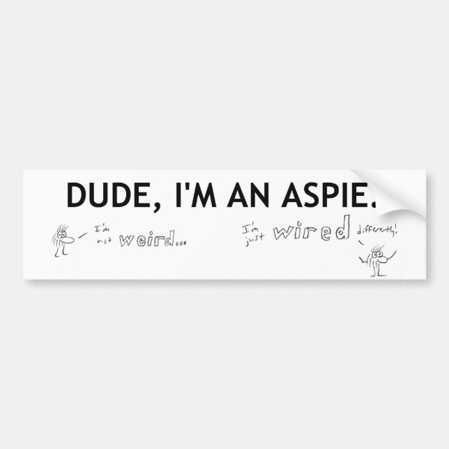 Ich bin nicht, ich werde verdrahtet gerade anders autoaufkleber (Vorne)