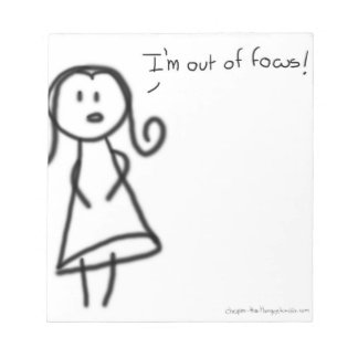 Ich bin nicht im Fokus Notizblock