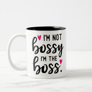 Ich bin nicht JEMAND, ich bin der BOSS Zweifarbige Tasse