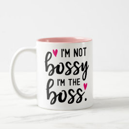 Ich bin nicht JEMAND, ich bin der BOSS Zweifarbige Tasse