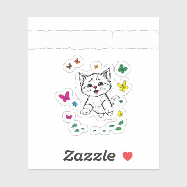 Ich bin nicht kätzchen - Niedlich & spielerisch gr Aufkleber (Blatt)