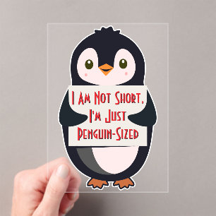 Ich bin nicht klein, ich bin einfach Pinguin-groß Acryleinladungen