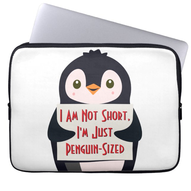 Ich bin nicht klein, ich bin einfach Pinguin-groß Laptopschutzhülle (Vorderseite)
