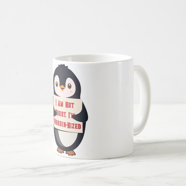 Ich bin nicht klein, ich bin Pinguin-groß Kaffeetasse (VorderseiteRechts)
