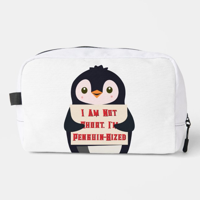 Ich bin nicht klein, ich bin Pinguin-groß Waschbeutel (Vorderseite)