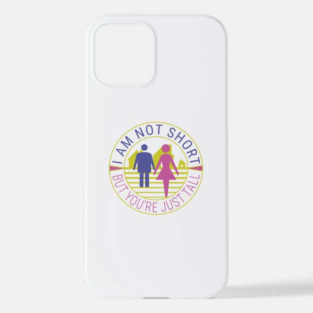 Ich bin nicht kurz, aber du bist einfach groß iPhone hülle (Rückseite)