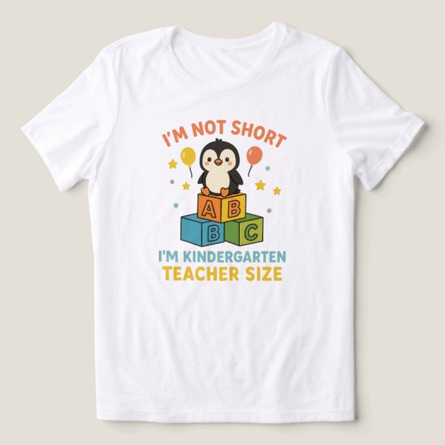 Ich bin nicht Kurz, dass ich Kindergartengröße bin Tri-Blend Shirt (Design Vorderseite)