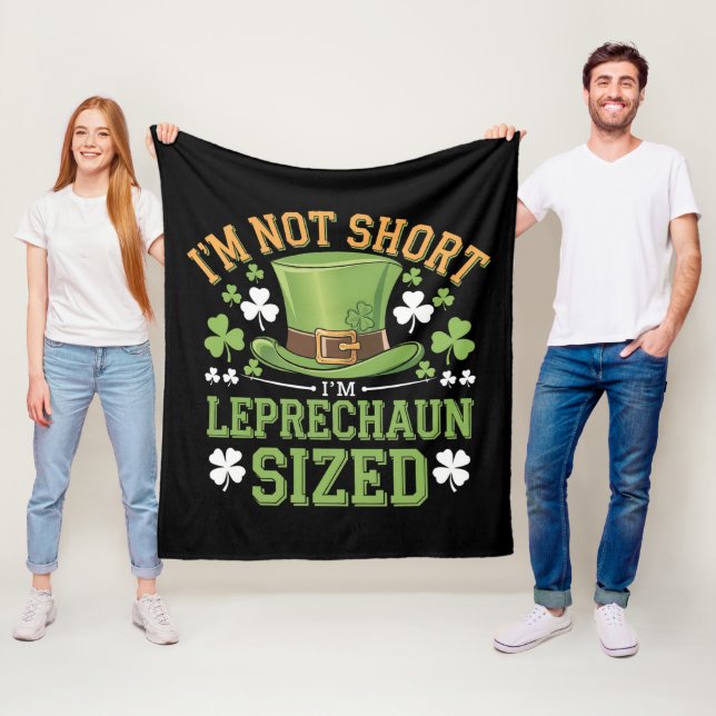 Ich bin nicht Kurz, dass ich Leprechaun Size für S Fleecedecke (Beispiel)