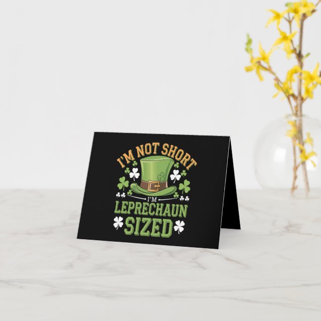 Ich bin nicht Kurz, dass ich Leprechaun Size für S Karte (Gelbe Blume)