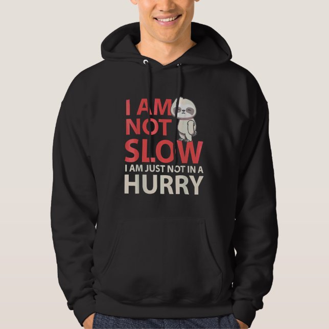 Ich bin nicht langsam sonnig Sloth Sloth Running F Hoodie (Vorderseite)