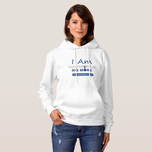 Ich bin nicht mehr - Hoodie-Sweatshirt unsichtbar Hoodie (Vorne ganz)