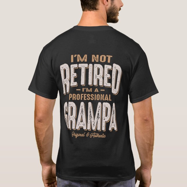 Ich bin nicht müde, ich bin ein Beruflicher Grampa T-Shirt (Rückseite)