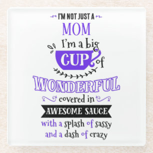 Ich bin nicht nur eine Typografie Glasuntersetzer