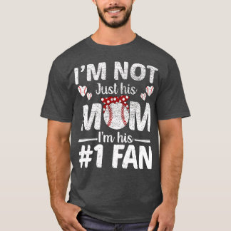 Ich bin nicht nur seine Mama Nummer 1 Fan Funny Ma T-Shirt