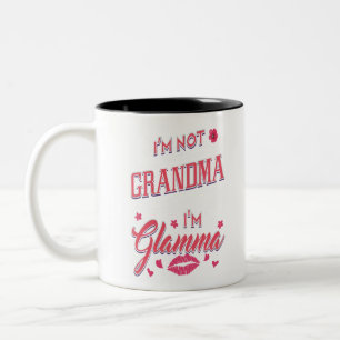 Ich bin nicht Oma, ich bin Glamma Zweifarbige Tasse