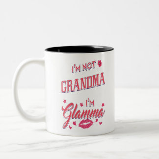 Ich bin nicht Oma, ich bin Glamma Zweifarbige Tasse