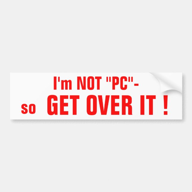 Ich bin NICHT "PC-" Autoaufkleber (Vorne)