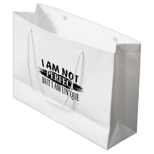 Ich bin nicht perfekt, aber einzigartig große geschenktüte
