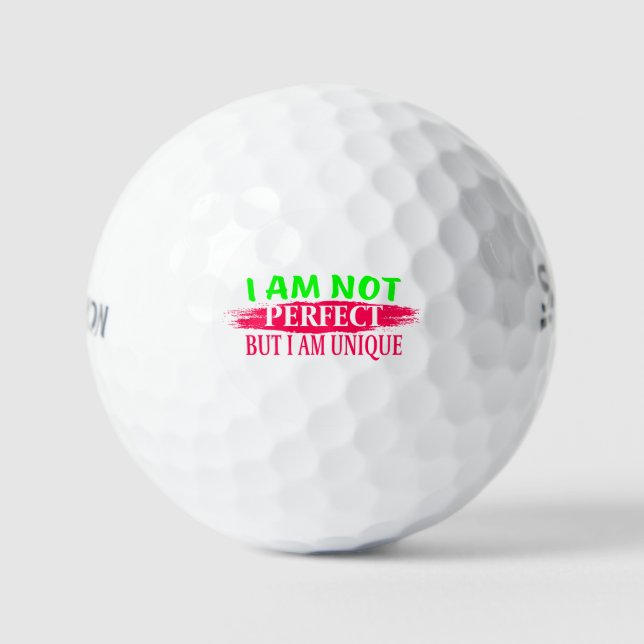 Ich bin nicht perfekt, aber ich bin einzigartig golfball (Vorderseite)